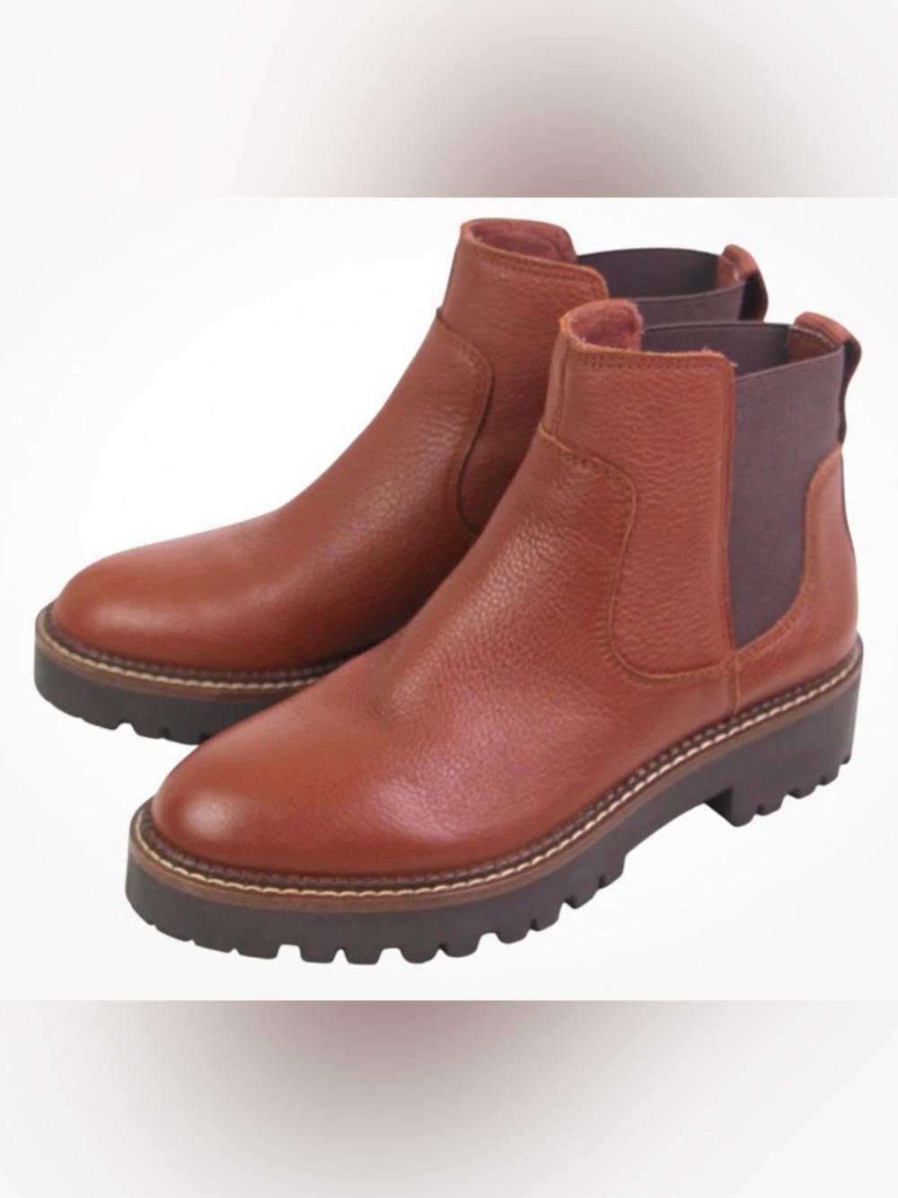 Nordstrom Womens Chestnut Brown Leather Chukka Boots-Size 6